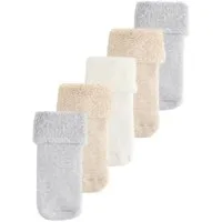 Next Basicsocken 5 x Baby-Frotteesocken mit Rollbündchen (5-Paar)
