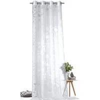 Weckbrodt Vorhang Shorty (1 St), Ösen, transparent, Ausbrenner, Ausbrenner, Allover,transparent,Motiv Vögel und Zweige, Gardine, Store