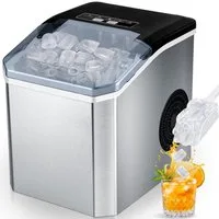 CkeyiN Eiswürfelmaschine Klein Ice Maker 9 Würfel in 6 Minuten (12kg/24h) 1,3L Wassertank, Eiswürfelbereiter mit Selbstreinigung Eisfüllsensor 2 Arten Eiswürfeln