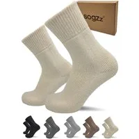 sogzz Diabetikersocken 2 Paar warme Wintersocken aus Premium Schafwolle, Herren Damen Winter (Socken Wolle - Diabetic Winter FX PRO, 2-Paar)