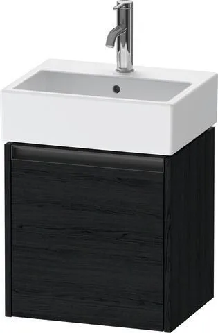 Duravit Ketho.2 Waschtischunterbau wandhängend Eiche Schwarz Matt 434x338x440 mm - K25070L16160000 K25070L16160000