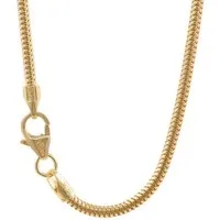 HOPLO Schlangenkette Goldkette Schlangenkette Länge 38cm - Breite 1,9mm - 585-14 Karat Gold, Made in Germany