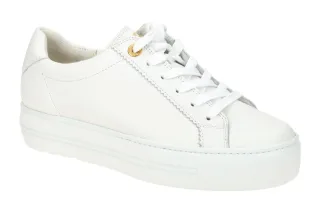 Paul Green Plateau Sneaker 5241-00 Wei? Gold Echtleder Frottee XL Extra-Light