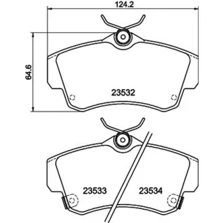 Hella Bremsbel?ge vorne Chrysler PT Cruiser