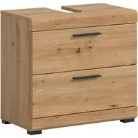 welltime Waschbeckenunterschrank SIENA, Breite 60cm, mit 2 Türen oder 2 Schubkästen, MDF-Front (1-St., TOPSELLER!, mit Siphonausschnitt 10x25 cm) in verschiedenen Farben erhältlich, Badmöbel, Badschrank, Schrank, Bad