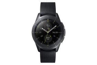 Samsung Galaxy Watch 1 [WiFi + LTE Telekom inkl. Silikonarmband schwarz] 42mm Edelstahlgehäuse schwarz