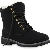 VAN HILL 812923 Stiefelette Warm Gefütterte Worker Boots Damen Outdoor Stiefeletten Robust 814346