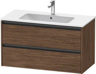 Duravit Ketho.2 Waschtischunterbau wandhängend Nussbaum dunkel Matt 1010x480x550 mm - K2526402121000 K25264021210000