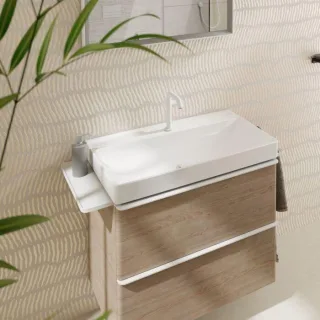 hansgrohe Xelu Q Waschtisch 61020450 80 x 48 cm, mit Hahnloch, ohne Überlauf, SmartClean, weiß