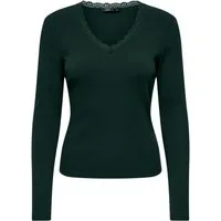 ONLY V-Shirt ONLSARA SHARAI L/S V-NECK TOP JRS Baumwollmischung, slim fitregular fit