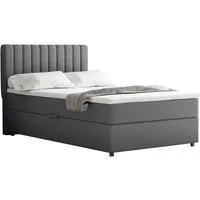 Homesy Boxspringbett EVEREST – Komfortables Einzelbett im modernen Trenddesign (Bett inkl. einem Bettkasten und Topper), Große Auswahl an Polsterfarben
