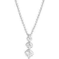 Firetti Kette mit Anhänger Schmuck Geschenk Silber 925 Halsschmuck Halskette Erbskette Stäbchen, mit Zirkonia (synth)
