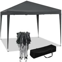 Woltu Faltpavillon, Pop-Up Pavillon aus Oxford Metallrahmen 3x3 m