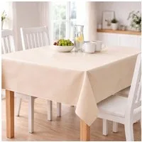 Melody Gartentischdecke Wachstuchtischdecke Tischdecke Gartentischdecke Uni creme abwaschbar, fleckenabweisend, wasserabweisend, Glattes Gewebe