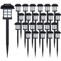 monzana LED Solarleuchte, Gartenleuchten, 24er Set Solarlampe für Außen Wetterfest IP44 Erdspieß Außenleuchte
