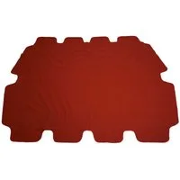Spetebo Hollywoodschaukelersatzdach Ersatzdach für Hollywoodschaukel - terracotta, (Einzelteil, 1-tlg., PVC Beschichtung (wasserabweisend), Polyester Sonnendach, Ersatzdach mit Volant (ca. 18 cm)