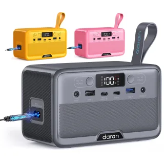 [EU Direct] DaranEner R100 100W Portable Power Station 89.6Wh LiFePO4 Battery Solar Power Bank, Portable Charger Small E