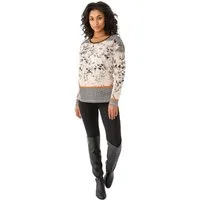 Gio Milano Langarmshirt G29-1110, Gio Milano Langarmshirt Animal Fashion mit Metallic Print