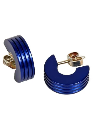 DeMarie Ohrringe eloxiertes Aluminium blau