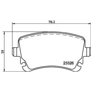 Hella Bremsbel?ge hinten Audi A6 C6 4,0