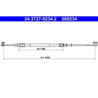 ATE Handbremsseil hinten BMW 1er E81 E87
