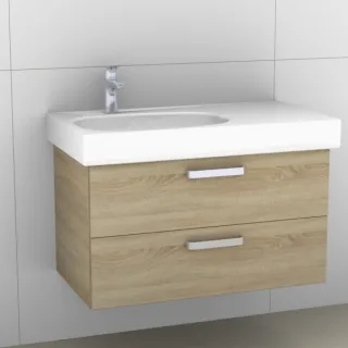 Artiqua 413 Waschtischunterschrank für Citterio 500548 ( ehem. 123690) Castello Eiche quer NB, 413-W 413-WU2L-K104-7134-426