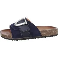 Ital-Design Damen Mules Freizeit Pantolette (85878297) Flach Pantoletten in Dunkelblau