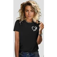 RMK T-Shirt Damen Shirt Top Sommer Herz Love