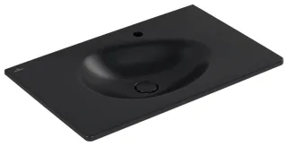 Villeroy & Boch Schrankwaschtisch Antao 800x500mm,, 1 Hahnloch m. verd. ÜL. Pure Black cplus 4A7584R7