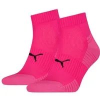 PUMA Kurzsocken PUMA UNISEX SPORT CUSHIONED QUARTER 2P (2 Paar) Rippenbündchen, optimierte Dämpfung für zusätzlichen Komfort