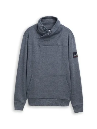 Tom Tailor - Snood Sweatshirt in Melange-Optik navy grindle structure - Gr. - XXL