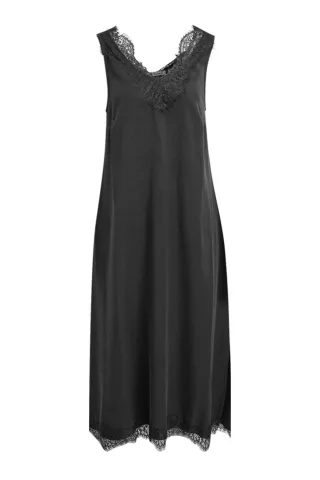 Smith&Soul - V-neck Dress with Lace black - Gr. - XS