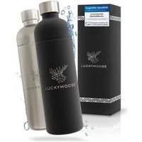 Luckymoose Wassersprudler Flasche Infinity, (für Aarke Carbonator 3, Phlips GoZero & Brita SodaOne), Spülmaschinenfest & ohne Ablaufdatum
