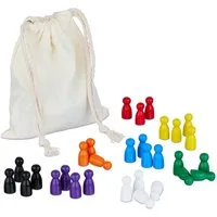relaxdays Spiel Spielfiguren für Brettspiele 160er Set, Gesellschaftsspiel