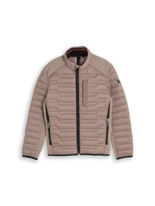Tom Tailor - Lightweight Hybrid Steppjacke mit Stehkragen driftwood taupe - Gr. - XXXL