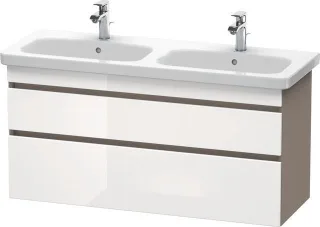 Duravit DuraStyle Waschtischunterbau wandhängend Weiß & Basalt Hochglanz & Matt 1230x448x610 mm - DS DS649802243
