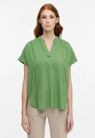 ETERNA - Bluse Viskose Kurzarm grün - Gr. - 36/Kurzarm