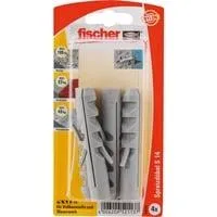 Spreizdübel Dübel S 14 K grau, 4 Stück
