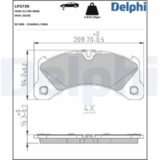 Delphi Bremsbel?ge vorne Porsche Macan Panamera