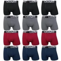 L&K Boxershorts 1119 (12er-Pack) Boxershorts Herren aus Baumwolle klassischen Unifarben