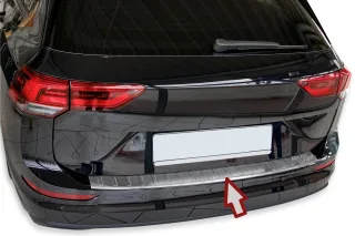 MATT Edelstahl Ladekantenschutz Stoßstange Schutz Abdeckung für VW Golf 8 VIII Variant ab 2020-