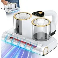 AKKEE Matratzenreinigungsgerät Milbensauger für Matratzen, Milbensauger mit UV-Licht 16KPA Absaugung, 500 W, entfernt 99,9% Bakterien, Staub-Milben, Allergene
