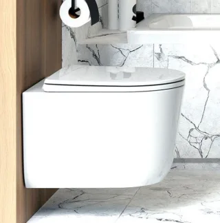 Neuesbad Serie 600 Wand-WC Set inkluisve Sitz, weiss glänzend NB1CDJD6ZPW1