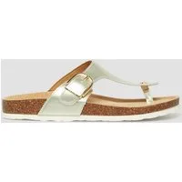 s.Oliver Pantoletten Sandale Pantoletten mit feinem Glanz-Finish