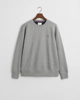 GANT - Shield Rundhals-Sweatshirt grey melange - Gr. - XXXL