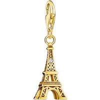 THOMAS SABO Charm-Einhänger Eiffelturm mit weißem Zirkonia, mit Zirkonia (synth)