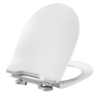 Pressalit Projecta D Solid Pro WC-Sitz 1004011-DG4925 mit Deckel, Absenkautomatik, weiß polygiene, Kombi-Scharnier DG4, Edelstahl