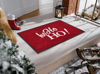 ho Ho HO! wash + dry Weihnachtsfußmatte | Größe: 50x75cm
