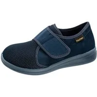 Fischer-Markenschuh Bad Wiessee Hausschuh aus Mesh/Velour, Frotteefutter, Einlegesohle herausnehmbar, Weite L