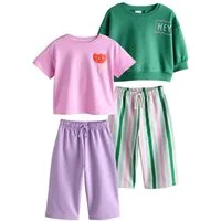 Next Top & Hose Oberteil und Hose mit weitem Bein im Set, 2er-Pack (4-tlg)